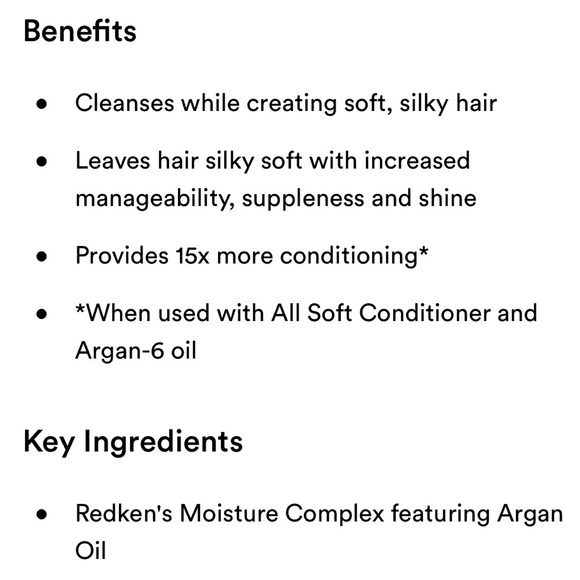 Redken All Soft Shampoo, 10.1 fl. Oz - Picture 4 of 4